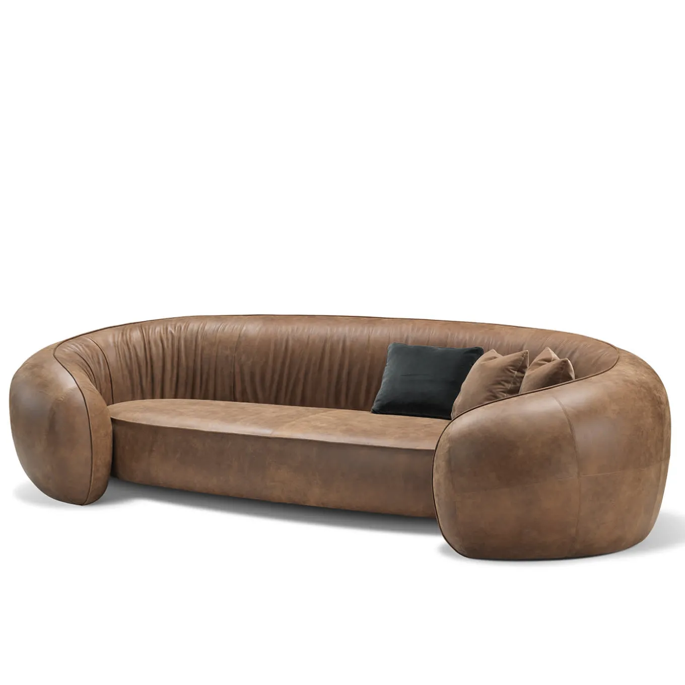 Bridge 3-Seater Brown Sofa by Stefano Giovannoni