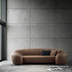 Bridge 3-Seater Brown Sofa by Stefano Giovannoni