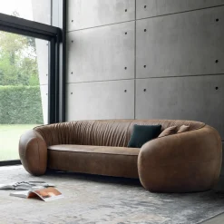Bridge 3-Seater Brown Sofa by Stefano Giovannoni