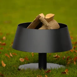 BR114N Lampada Bassa Black Iron Fire Pit