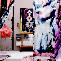 Broché Zebrata Framed Vintage Textile Art