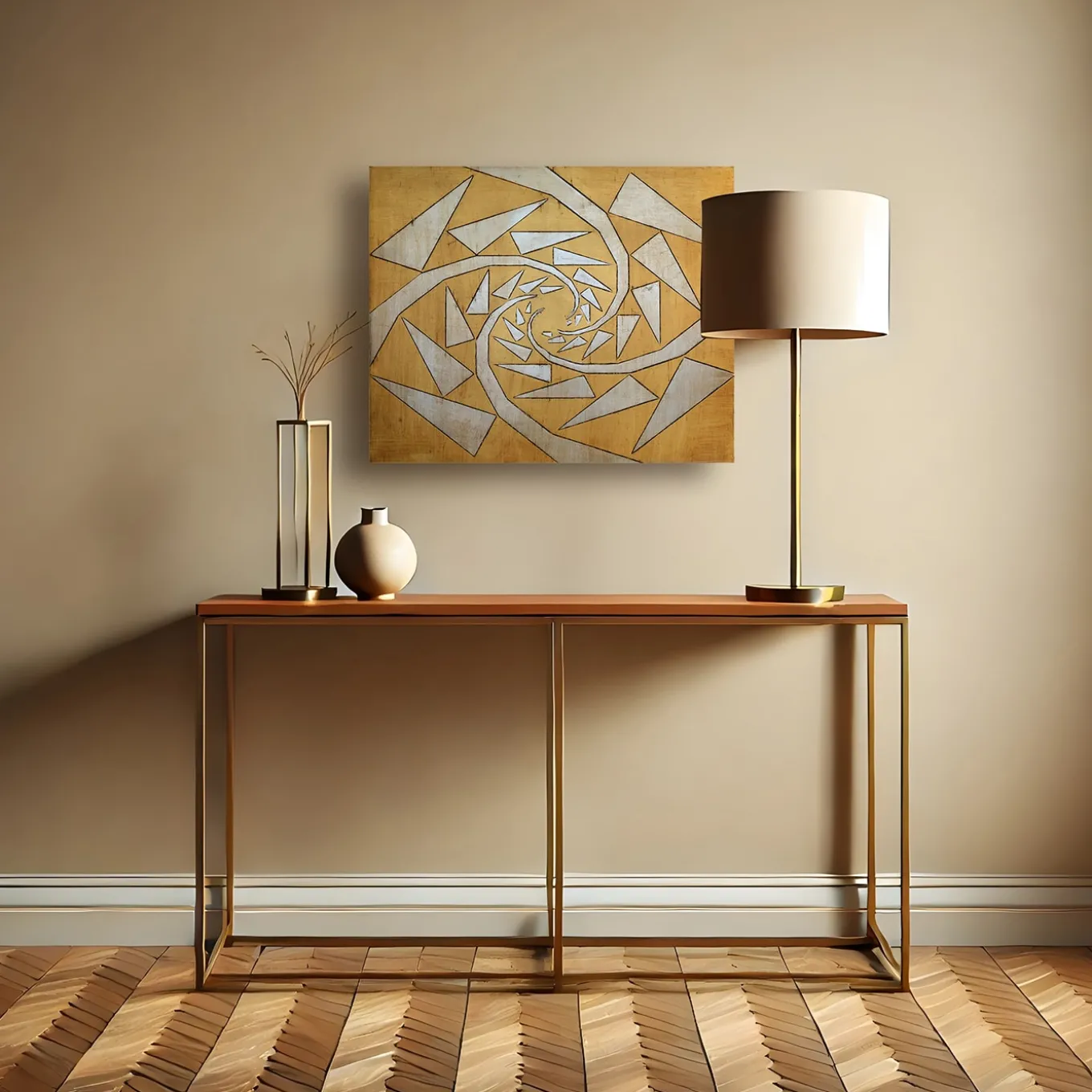 Broken Attraction Carved wood with gold & silver leaf by Giuseppe Caiafa