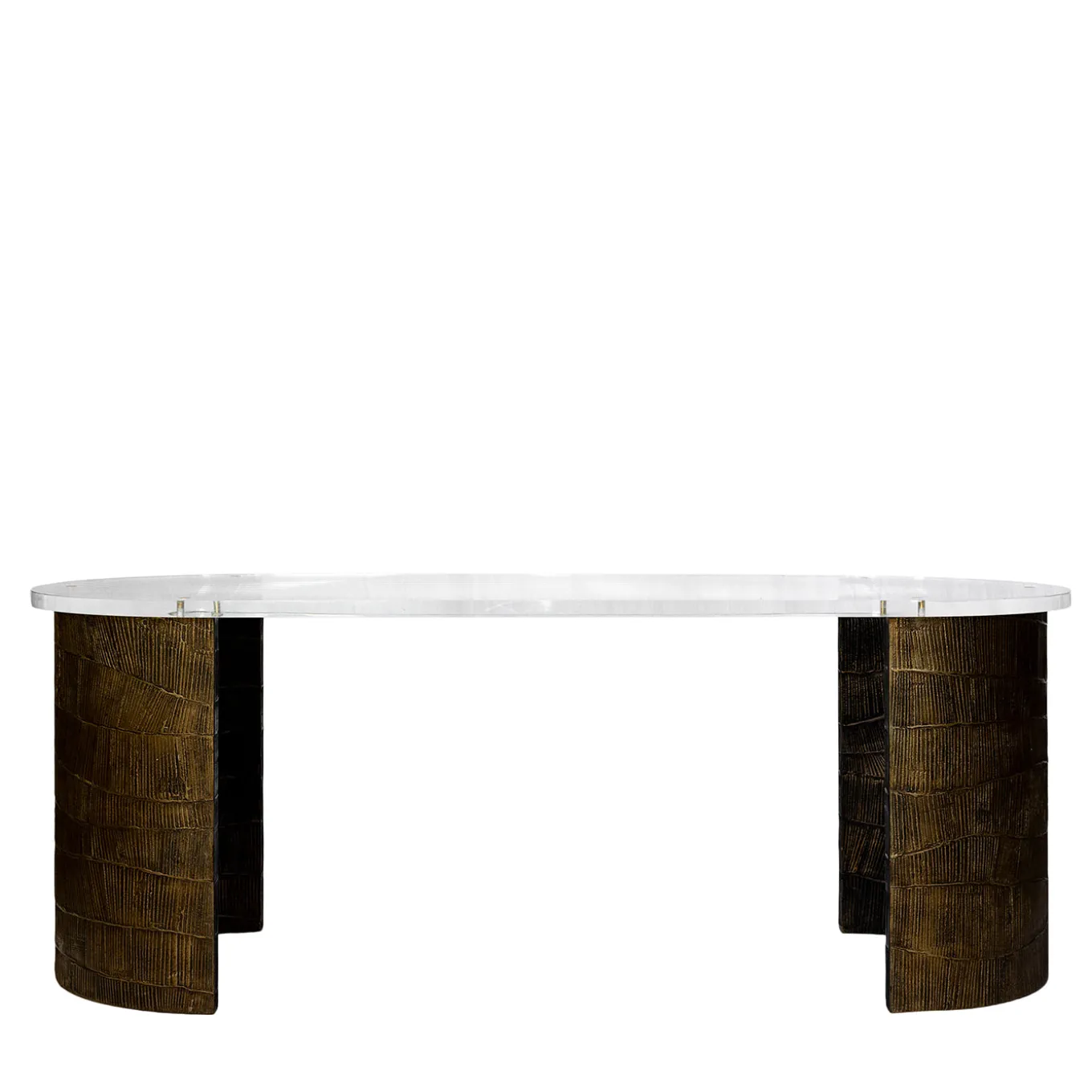 Bronze Desk with Plexiglass Top