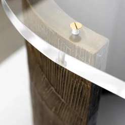 Bronze Desk with Plexiglass Top