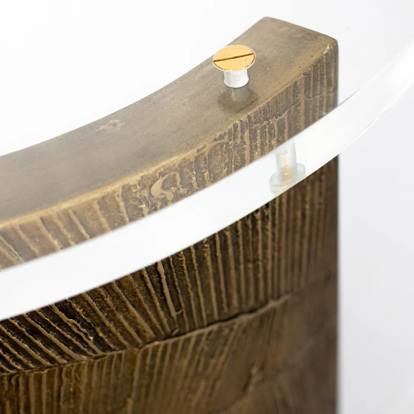 Bronze Desk with Plexiglass Top