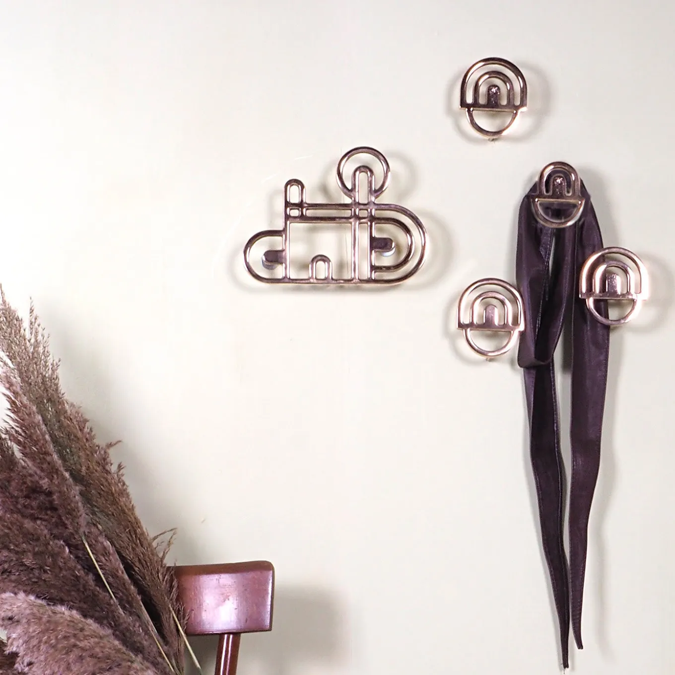 Bronzino Set of Two Hooks - Small and Medium