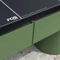 Brooklyn Green Metal with iroko wood details Shuffleboard Gaming Table