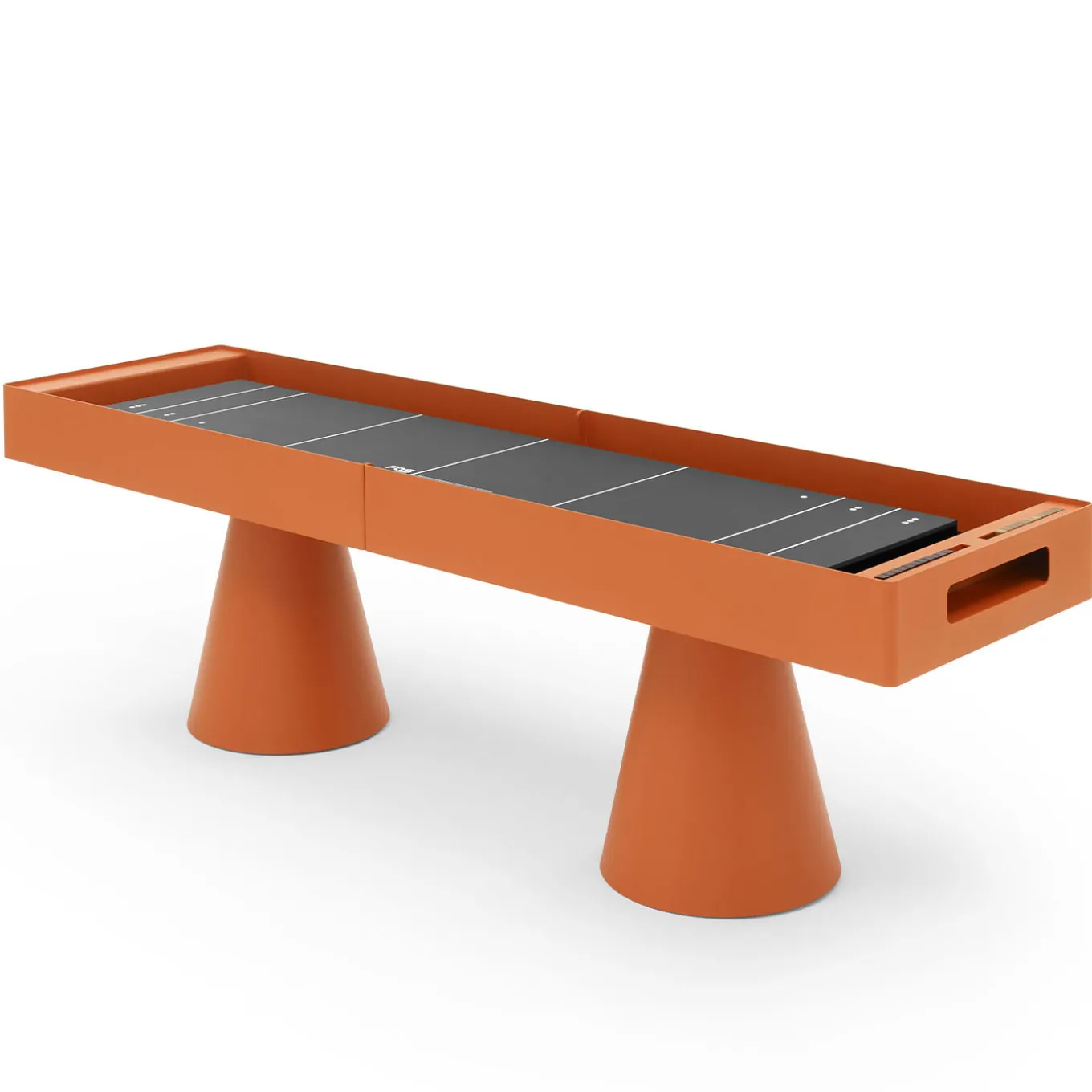 Brooklyn Metal with iroko wood details Shuffleboard Gaming Table