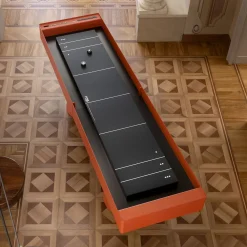 Brooklyn Metal with iroko wood details Shuffleboard Gaming Table