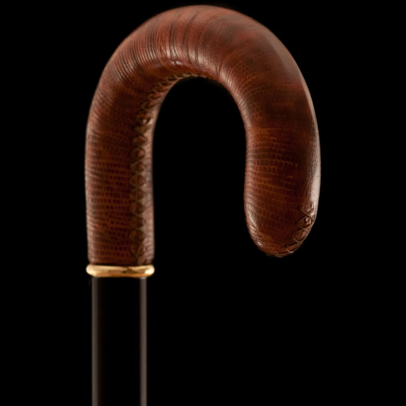 Brown Curve Handle Walking Stick