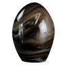 Brown Marbled Glass Egg