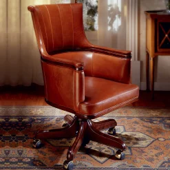 Brown Medium Leather Armchair