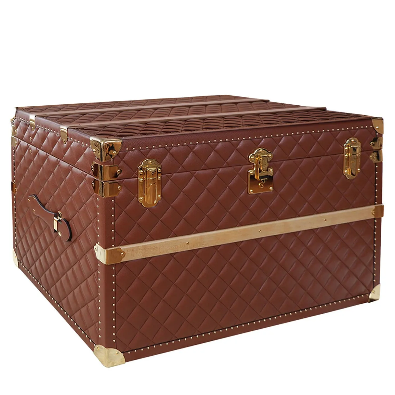 Brown Royal Leather Trunk