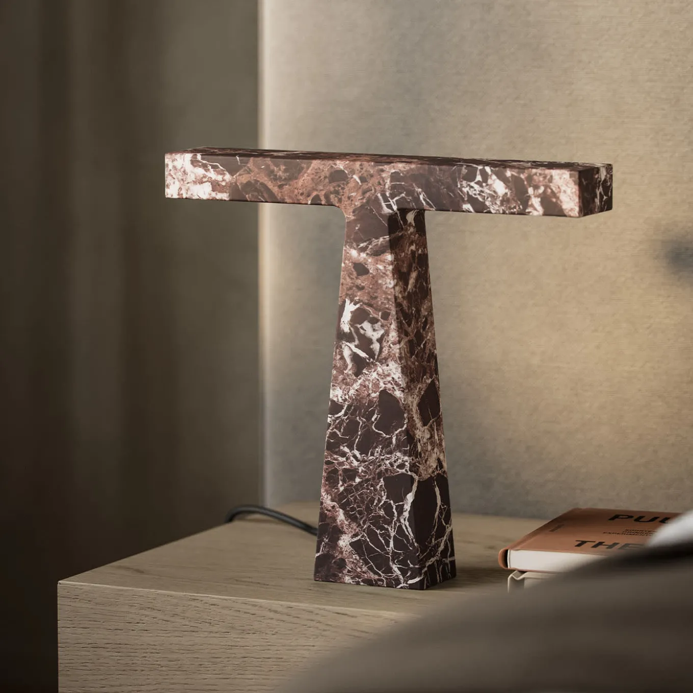 Bruchi Red Levanto Table Lamp by Niko Koronis