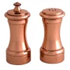 Brushed Copper Plated Brass Pepper Mill And Salt Shaker