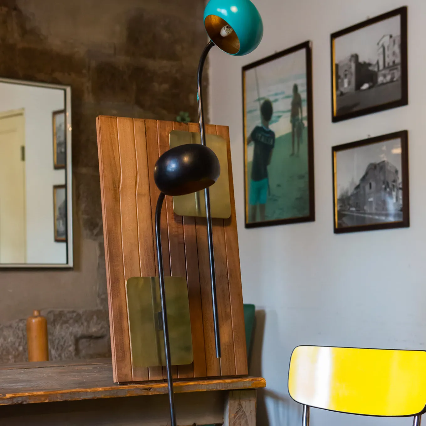 B'Tulip Turquoise and Gold Leaf Sconce