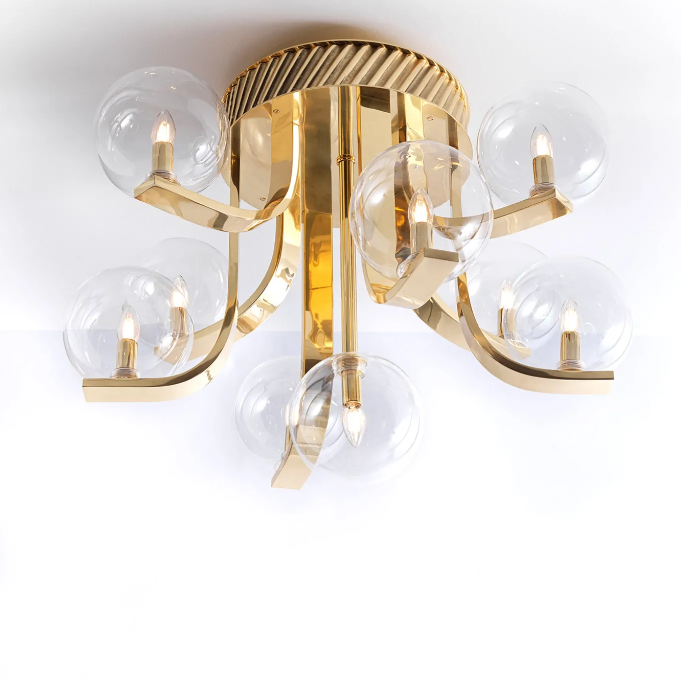 Bubble Clear Glass Ceiling Lamp by Studio Bojola