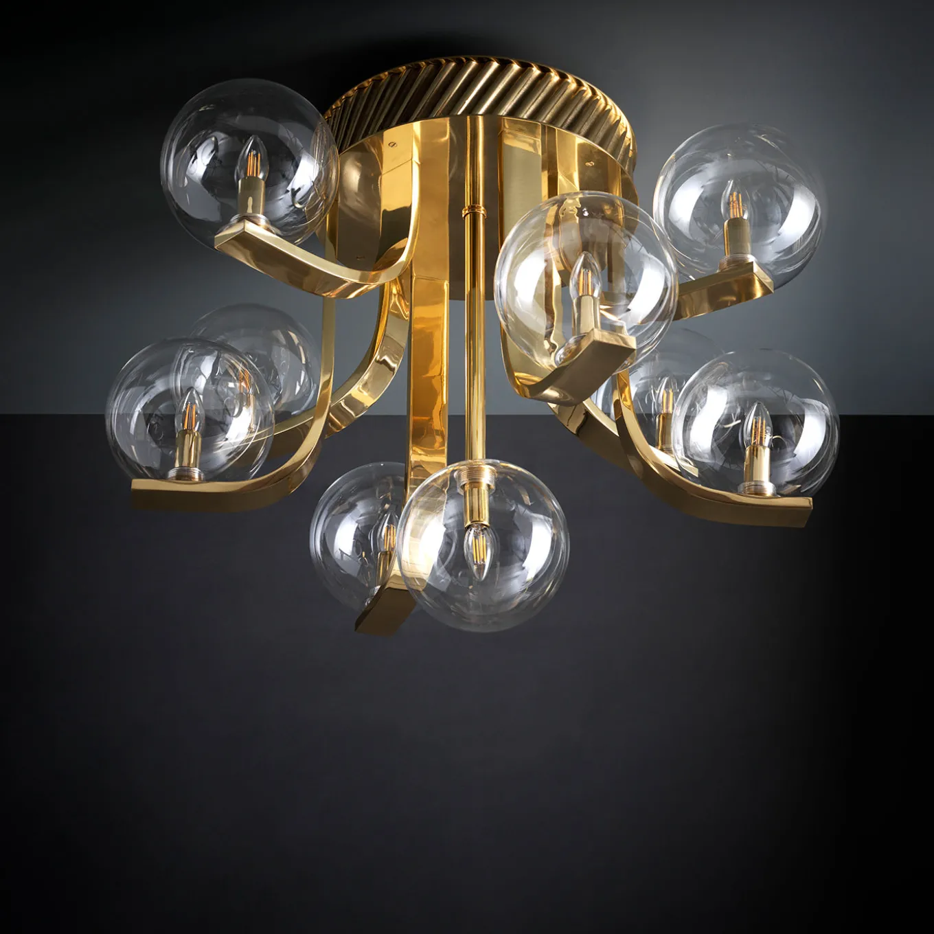 Bubble Clear Glass Ceiling Lamp by Studio Bojola