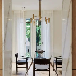 Bukè S8 Gold Finish Brass 6-lights Chandelier