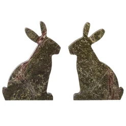 Bunny Set of 2 Picasso Green Bookends by Alessandra Grasso