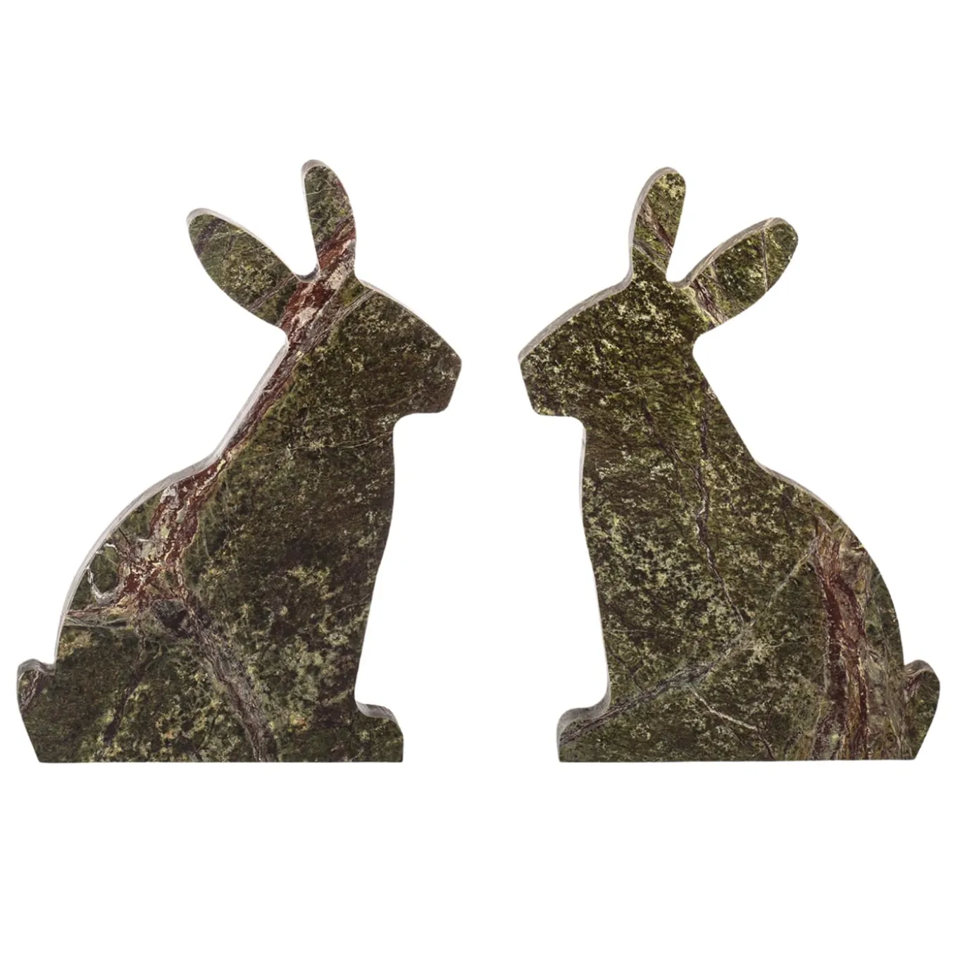 Bunny Set of 2 Picasso Green Bookends by Alessandra Grasso