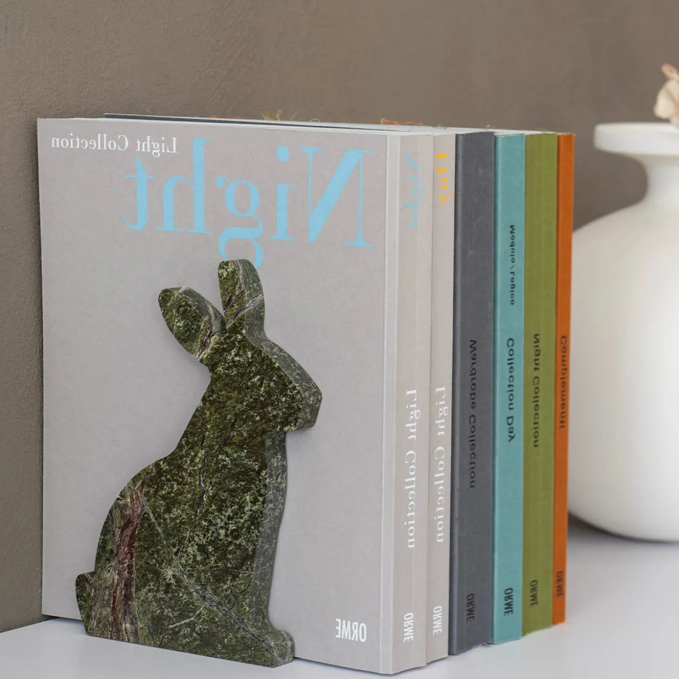 Bunny Set of 2 Picasso Green Bookends by Alessandra Grasso