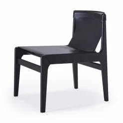 Burano Black Leather Lounge Chair by Balutto Associati