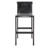 Burano/sg 30 Black Leather Bar Stool by Balutto Associati