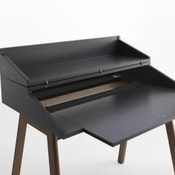 Bureau Black Writing Desk by Esa Vesmanen