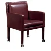 Burgundy Leather Armchair