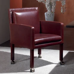 Burgundy Leather Armchair