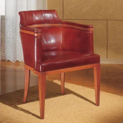 Burgundy Short Armchair