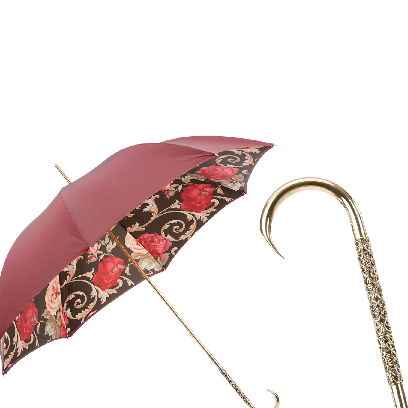 Burgundy Vintage Umbrella - Double Cloth