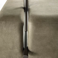 Butter Leather Bench with Tray