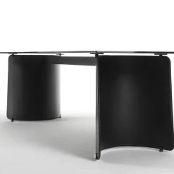 Butterfly Black Glass Table