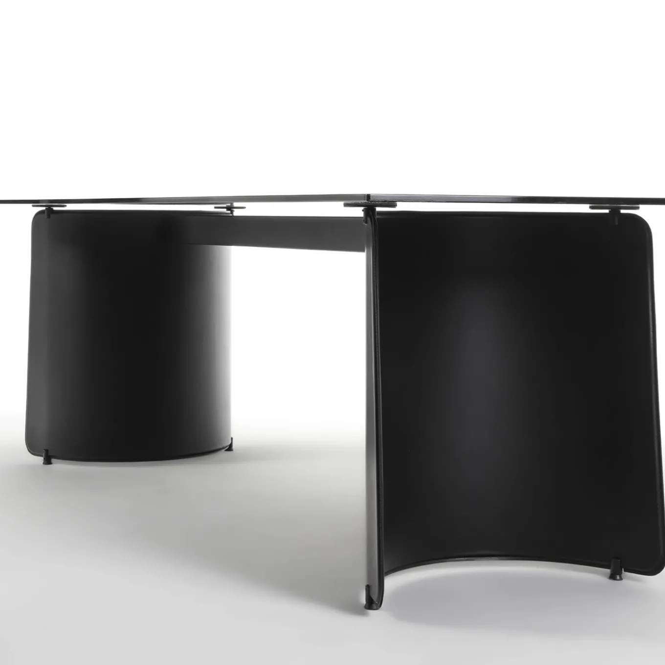 Butterfly Black Glass Table