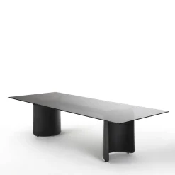 Butterfly Black Glass Table