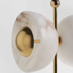 Butterfly Table Lamp in Polished Brass and Alabaster