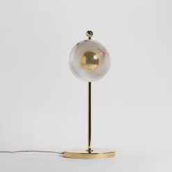 Butterfly Table Lamp in Polished Brass and Alabaster