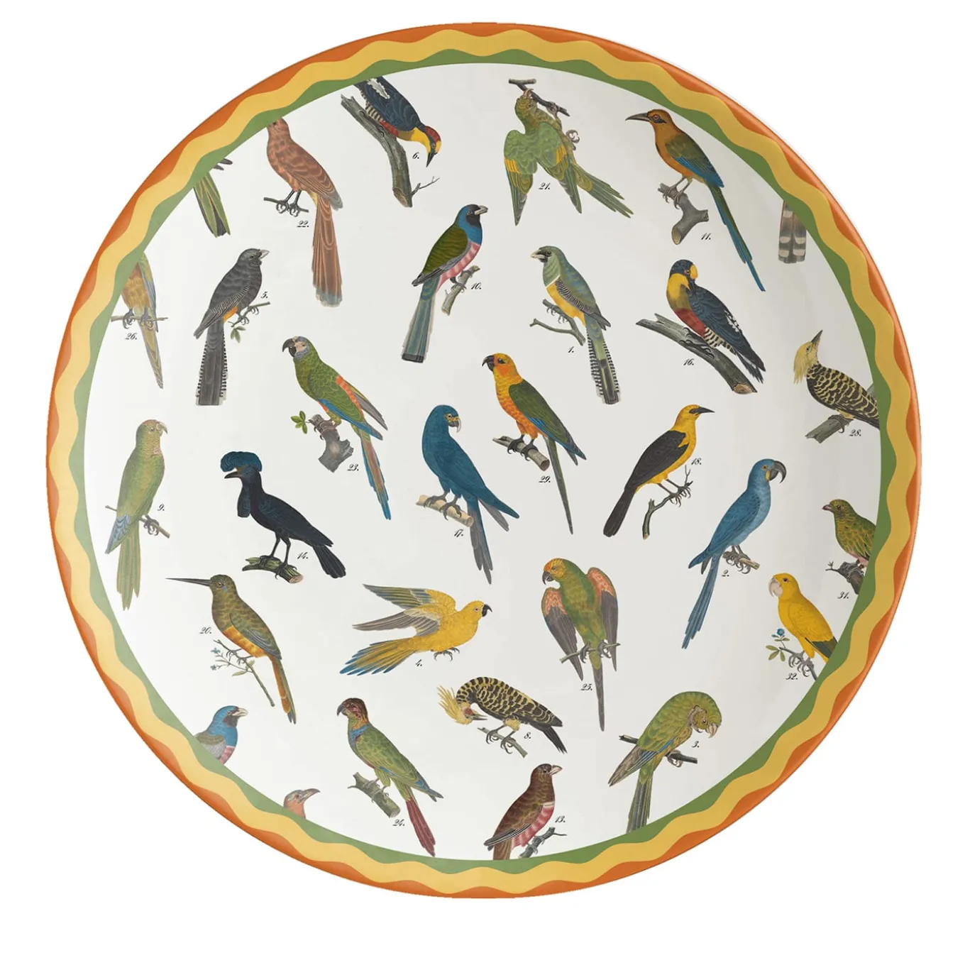 Cabinet De Curiosités Porcelain Charger Plate With Birds