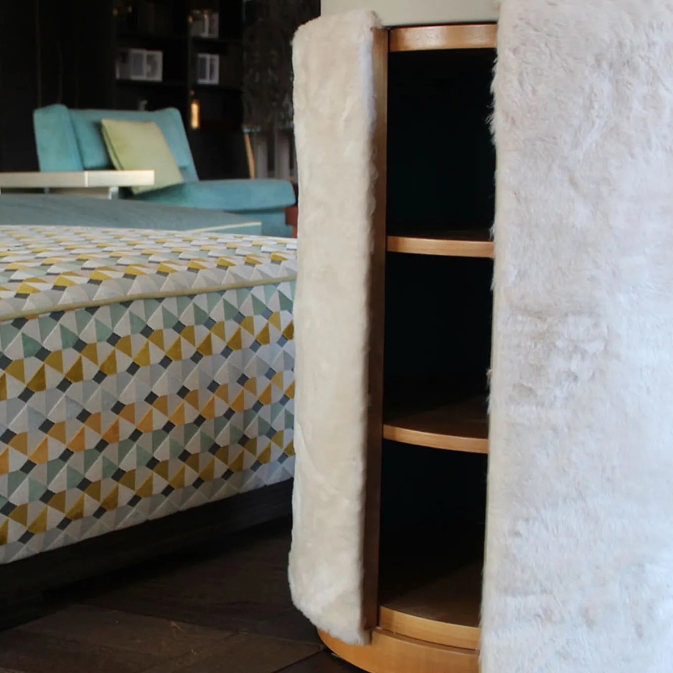 Cabinet in Furs by Analogia Project in Faux fur