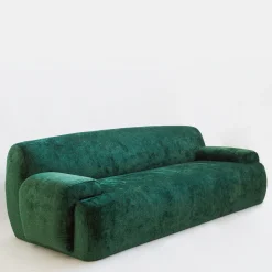 Cabochon Curved Green Sofa