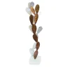 Cactus Doppia Vite Misto natural and bronzed aluminum Decorative Sculpture