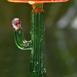 Cactus Mania Set of 4 Wine Glasses in Green