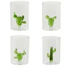 Cactus Set of 4 Glasses