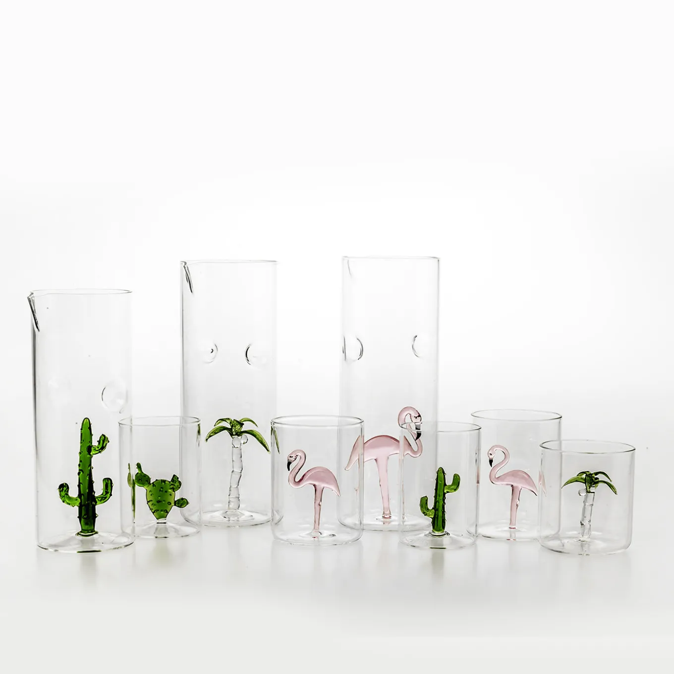 Cactus Set of 4 Glasses