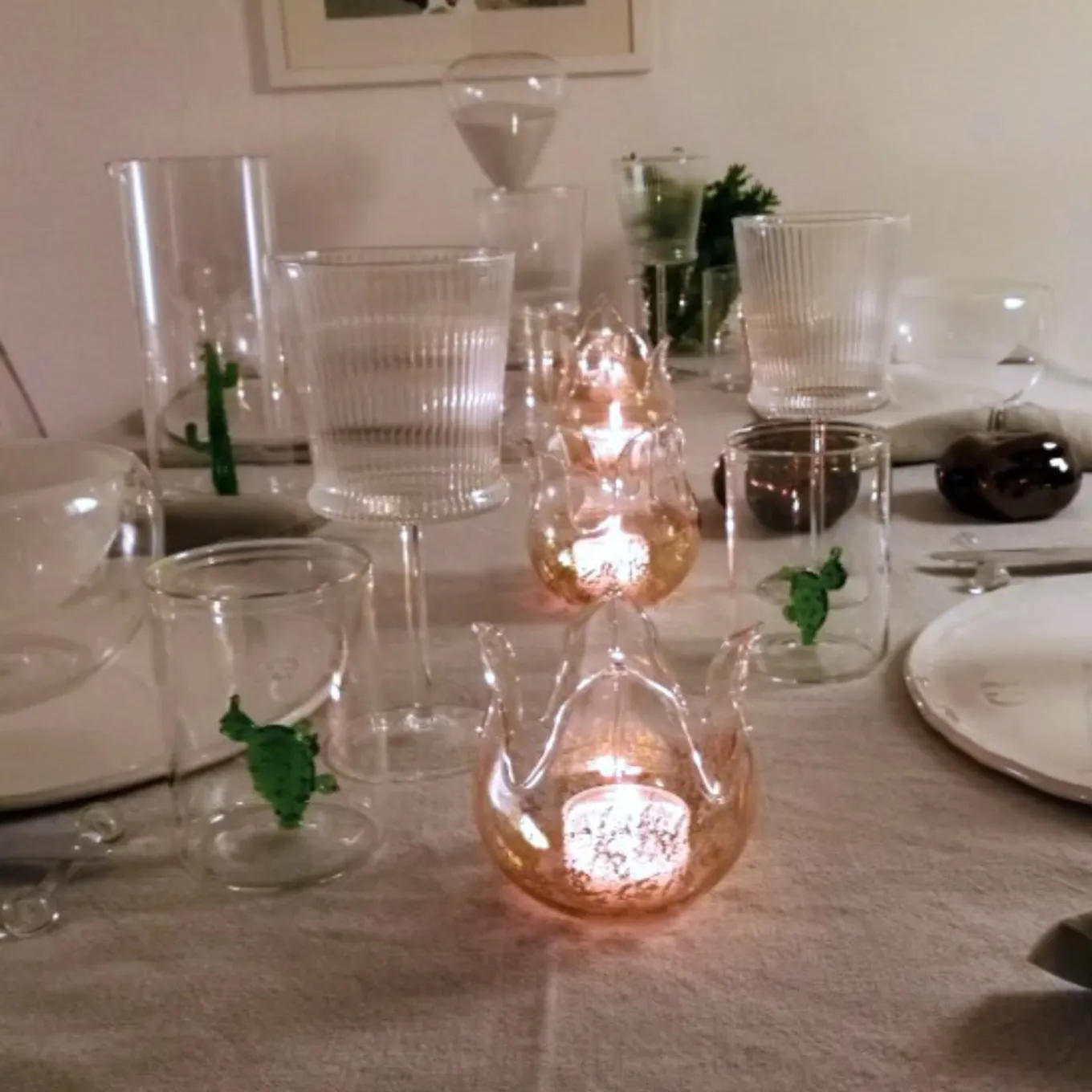 Cactus Set of 4 Glasses