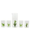 Cactus Set of 4 Glasses and Pitcher