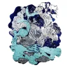 Caelum Contingo Blu Di Prussia Wall Sculpture by Matteo Cibic