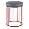Cage Carmine Red Iron Stool